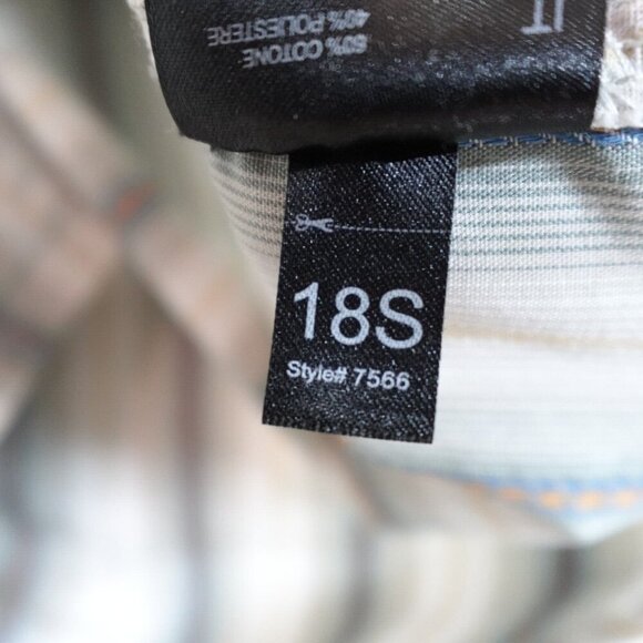 Kuhl Shirt Large Beige Striped Sleeve Cotton Blend Bohemian - Picture 7 of 11